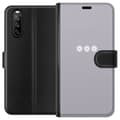 Pikkukuva 1 / 3: Sony Xperia 10 III Lompakkokotelo Lila Blomminimalismi - tyylikäs kukkakuva lila taustalla