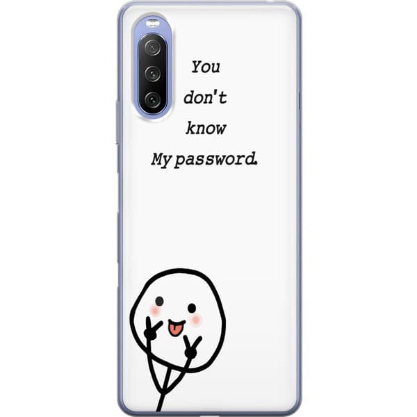 Sony Xperia 10 III Gennemsigtig cover Du Kender Ikke Mit Adgangskode