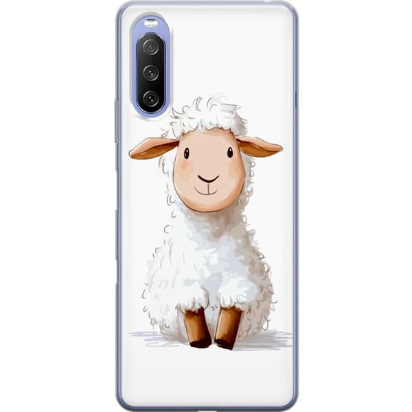 Sony Xperia 10 III Läpinäkyvä kuori Suloinen Lammas - lasten ja vauvan tuotteita sarjakuvatyyliin