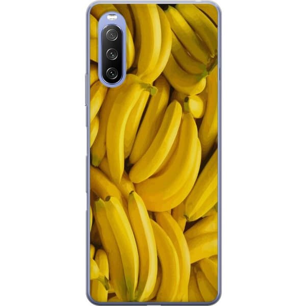 Sony Xperia 10 III Gennemsigtig cover Banan mønster