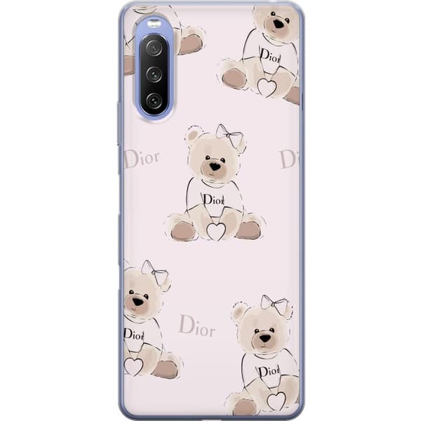 Sony Xperia 10 III Läpinäkyvä kuori Teddy Dior Vibes - ylellinen nalle muotityyliin