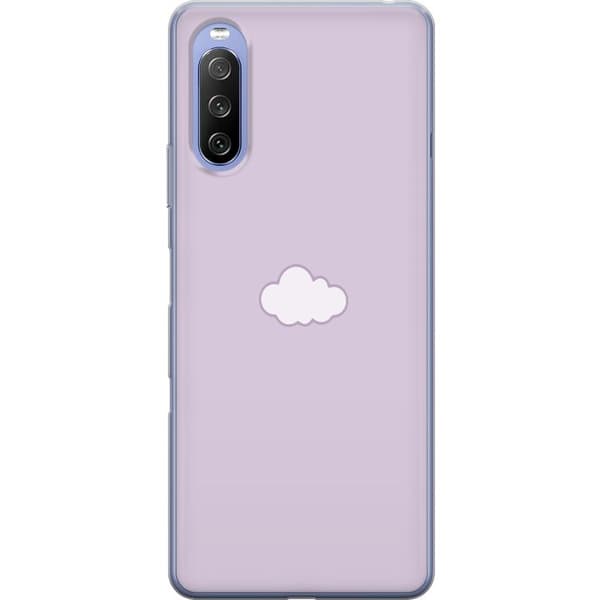 Sony Xperia 10 III Läpinäkyvä kuori Lila Pilvi - minimalistinen pilvi lila taustalla