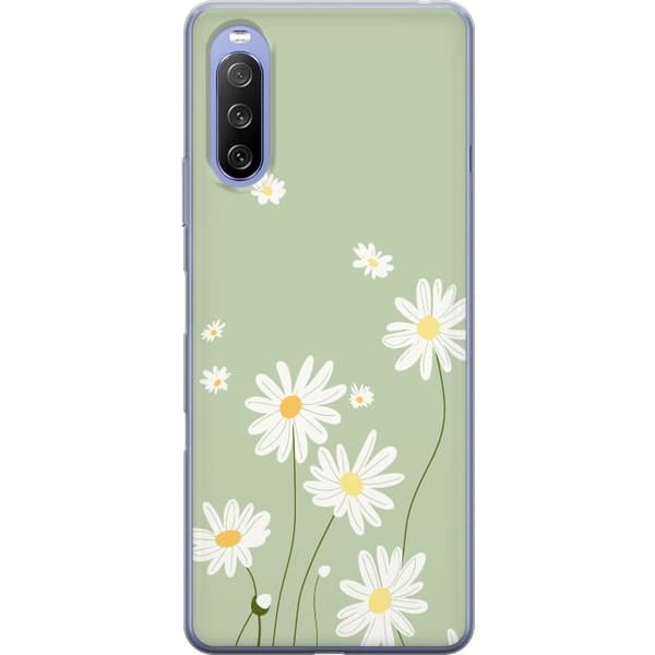 Sony Xperia 10 III Gjennomsiktig deksel Prestekrager - blomstrete mønster i svensk sommerstil