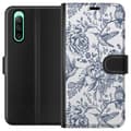 Miniatyrbilde 1 av 3: Sony Xperia 10 IV Lommeboketui Blomster & Fugler - Romantiskt Vintage-stil Mønster