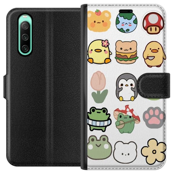 Sony Xperia 10 IV Lompakkokotelo Kawaii Friends