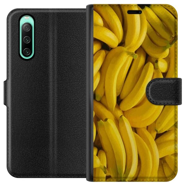 Sony Xperia 10 IV Lommeboketui Banana mønster