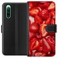 Miniatyrbilde 1 av 3: Sony Xperia 10 IV Lommeboketui Jordbærmønster - søtt motiv med sommerfølelse