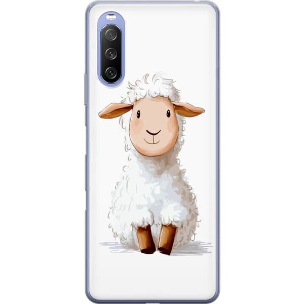 Sony Xperia 10 III Lite Läpinäkyvä kuori Suloinen Lammas - lasten ja vauvan tuotteita sarjakuvatyyliin