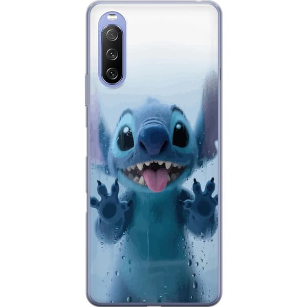 Sony Xperia 10 III Lite Genomskinligt Skal Stitch Window View – Stitch vid ett fönster i söt stil