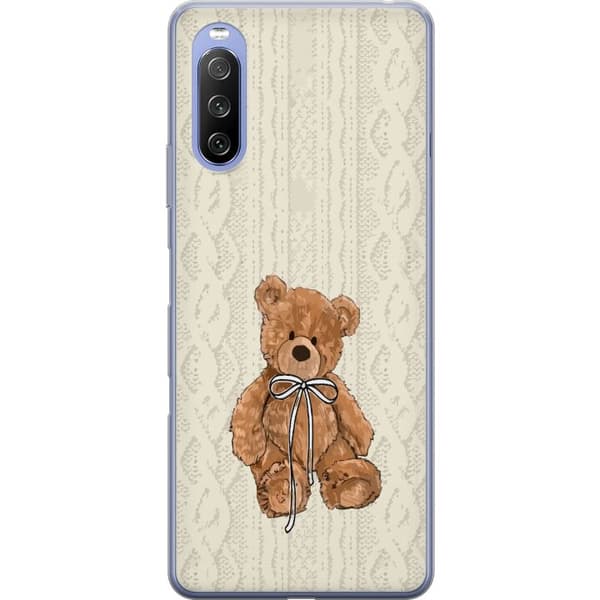 Sony Xperia 10 III Lite Genomskinligt Skal Liten Nalle – klassisk nalle i enkel design