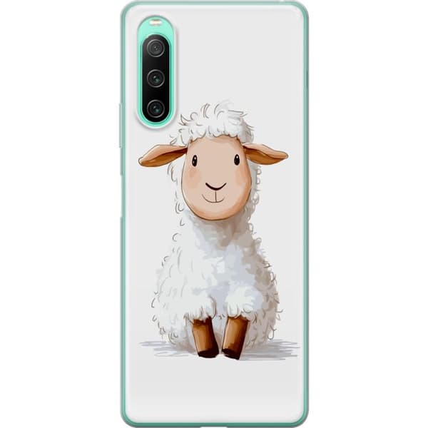 Sony Xperia 10 IV Genomskinligt Skal Sött Lamm – tecknad stil för barn & babyprodukter