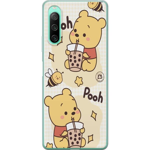Sony Xperia 10 IV Gjennomsiktig deksel Nalle Pooh stil - klassisk bjørnemotiv i en ny tolkning