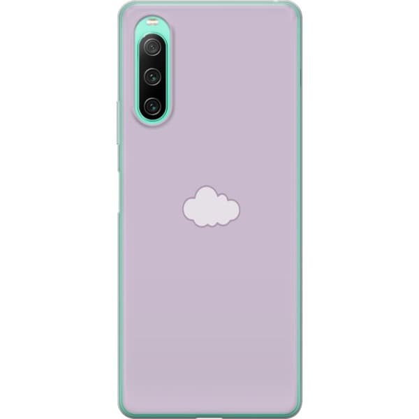 Sony Xperia 10 IV Gennemsigtig cover Lilla Sky - minimalistisk sky på lilla baggrund