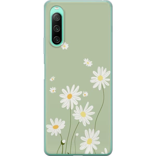Sony Xperia 10 IV Gjennomsiktig deksel Prestekrager - blomstrete mønster i svensk sommerstil