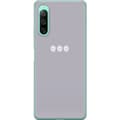 Miniatyrbilde 1 av 3: Sony Xperia 10 IV Gjennomsiktig deksel Lilla Blomminimalisme - stilig blomstermotiv på lilla bakgrunn