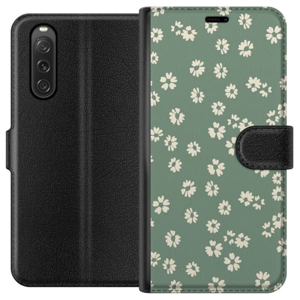 Sony Xperia 10 V Lompakkokotelo Kukkaisunelma - Värikäs Kukkakuvio