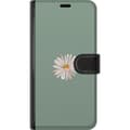 Miniatyrbillede 3 af 3: Sony Xperia 10 V Tegnebogsetui Grøn Minimalblomst - stilfuld blomst på grøn baggrund