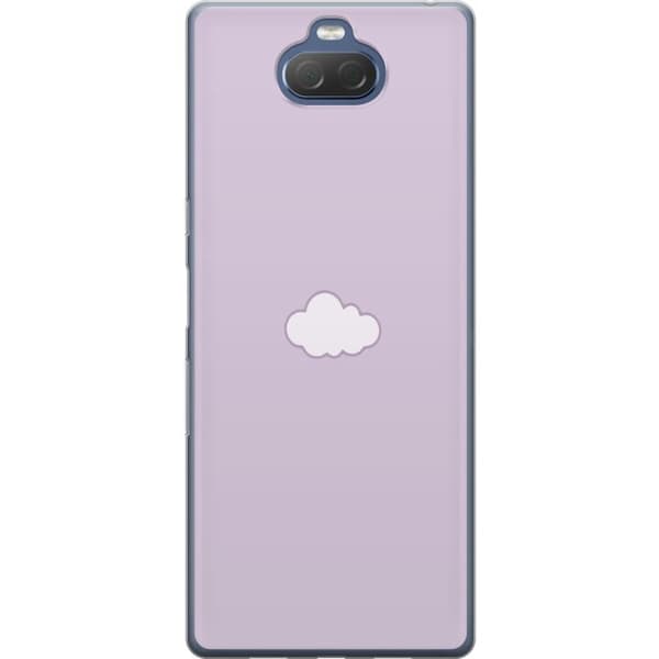 Sony Xperia 10 Plus Gjennomsiktig deksel Lilla Sky - minimalistisk sky på en lilla bakgrunn