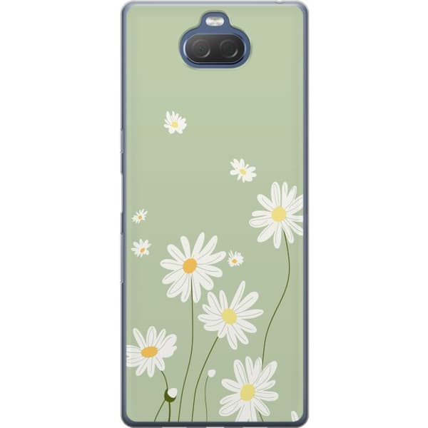 Sony Xperia 10 Plus Gjennomsiktig deksel Prestekrager - blomstrete mønster i svensk sommerstil