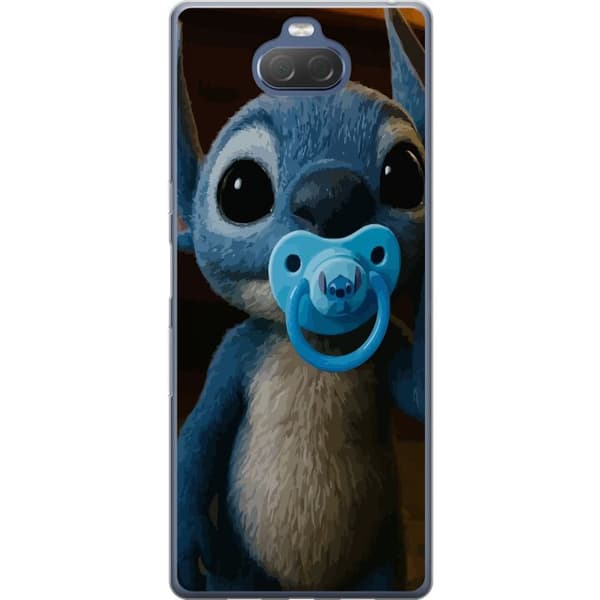 Sony Xperia 10 Plus Gjennomsiktig deksel Stitch & Napp - babytema med søt karakter