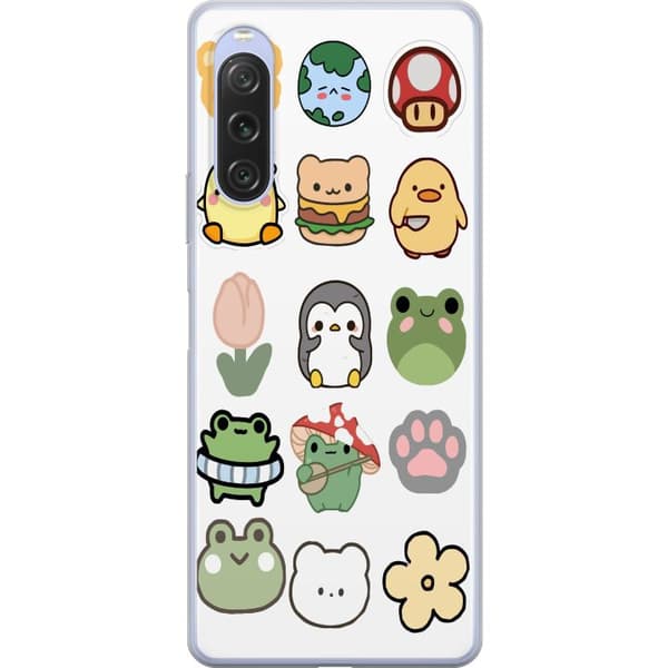 Sony Xperia 10 V Läpinäkyvä kuori Kawaii Friends