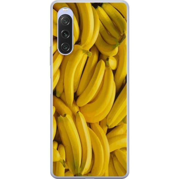 Sony Xperia 10 V Läpinäkyvä kuori Banaani kuvio