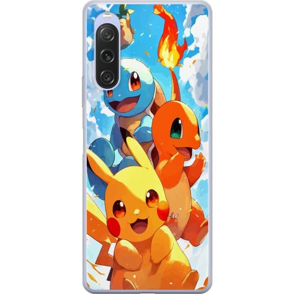 Sony Xperia 10 V Gennemsigtig cover Pocket Creatures - inspireret af Pokémon uden at nævne navnet