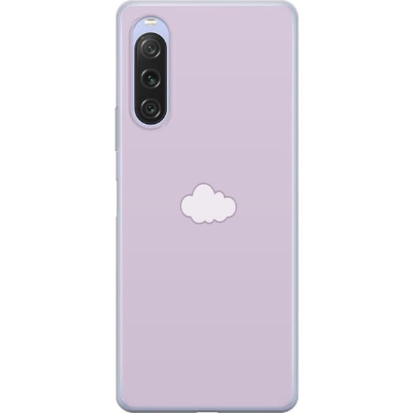 Sony Xperia 10 V Gjennomsiktig deksel Lilla Sky - minimalistisk sky på en lilla bakgrunn