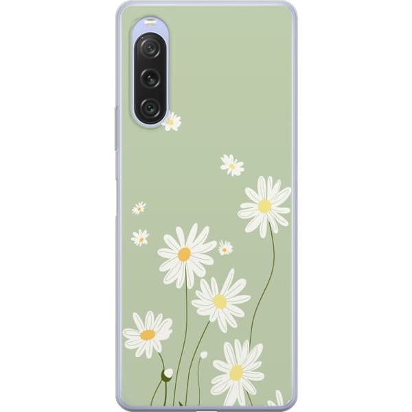 Sony Xperia 10 V Gennemsigtig cover Præstekraver - blomstret mønster i svensk sommerstil
