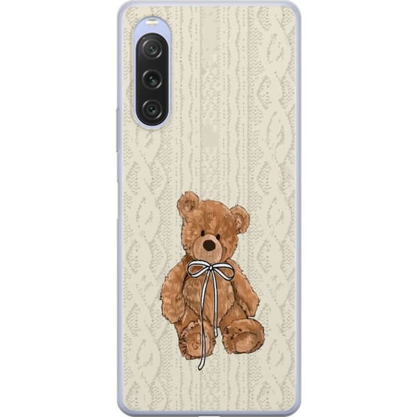 Sony Xperia 10 V Gennemsigtig cover Lille Teddy – klassisk teddy i enkel design
