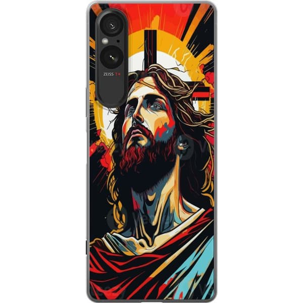 Sony Xperia 10 VI Läpinäkyvä kuori Jeesus ja Kortti - uskonnollinen motiivi syvällä symboliikalla
