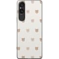 Pikkukuva 1 / 3: Sony Xperia 10 VI Läpinäkyvä kuori Teddy-tausta - söpöt teddykarhut pehmeällä taustalla