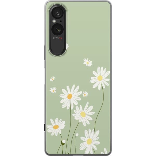Sony Xperia 10 VI Gjennomsiktig deksel Prestekrager - blomstrete mønster i svensk sommerstil