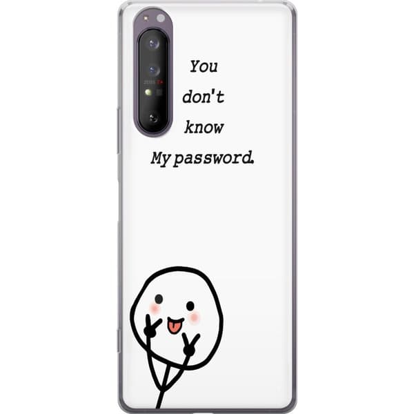 Sony Xperia 1 II Gjennomsiktig deksel Du Kjenner Ikke Mitt Passord