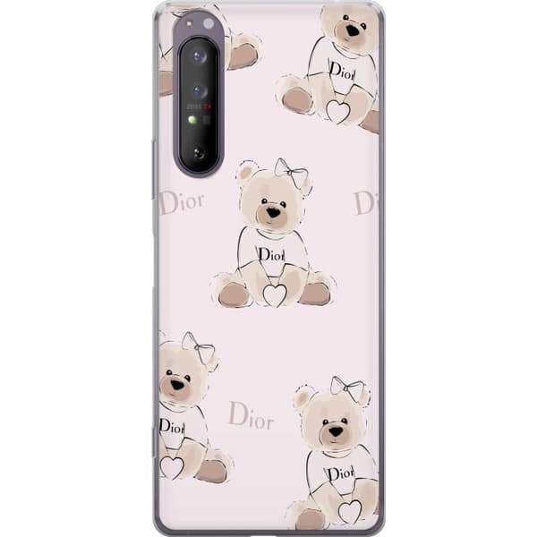 Sony Xperia 1 II Läpinäkyvä kuori Teddy Dior Vibes - ylellinen nalle muotityyliin