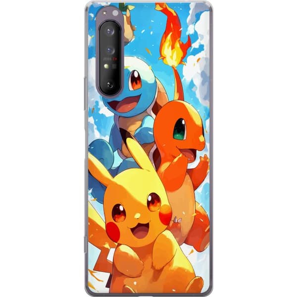 Sony Xperia 1 II Genomskinligt Skal Pocket Creatures – inspirerat av Pokémon utan att nämna namnet