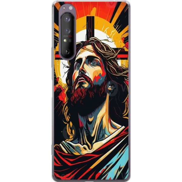 Sony Xperia 1 II Gjennomsiktig deksel Jesus & Kort - religiøst motiv med dyp symbolikk
