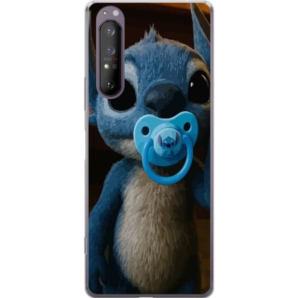 Sony Xperia 1 II Gennemsigtig cover Stitch & Napp - babytema med sød karakter