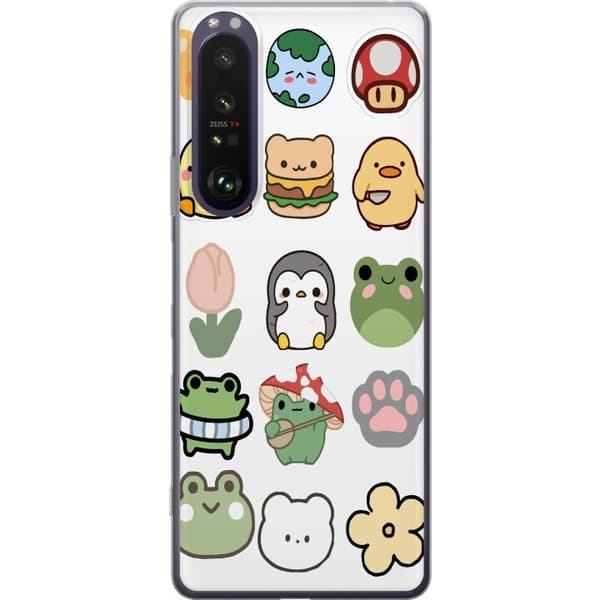 Sony Xperia 1 III Genomskinligt Skal Kawaii Friends – söta figurer i japansk stil