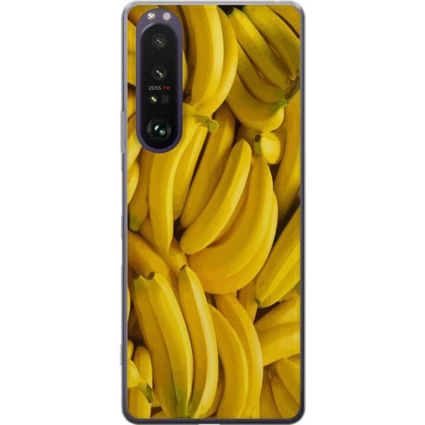 Sony Xperia 1 III Gjennomsiktig deksel Banana mønster