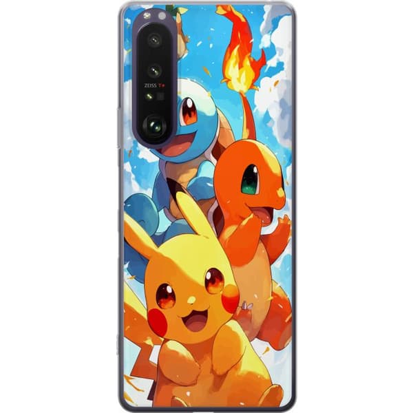 Sony Xperia 1 III Genomskinligt Skal Pocket Creatures – inspirerat av Pokémon utan att nämna namnet