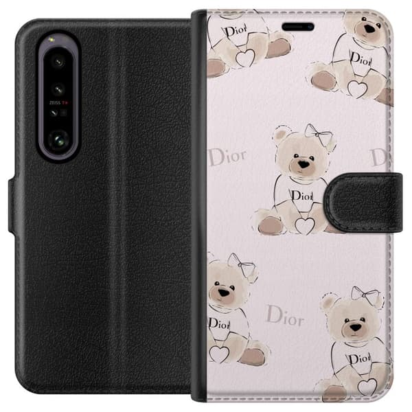 Sony Xperia 1 IV Lommeboketui Teddy Dior Vibes - luksuriøs teddybjørn i motestil