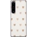 Miniatyrbillede 1 af 3: Sony Xperia 1 IV Gennemsigtig cover Teddybaggrund - søde teddybjørne mod en blød baggrund
