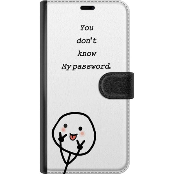 Sony Xperia 1 V Plånboksfodral You Don’t Know My Password – edgy textmotiv med attityd