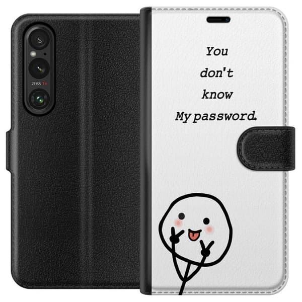 Sony Xperia 1 V Plånboksfodral You Don’t Know My Password – edgy textmotiv med attityd