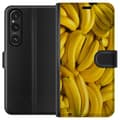 Miniatyrbild 1 av 3: Sony Xperia 1 V Plånboksfodral Banana Pattern – lekfullt mönster med gula bananer