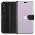 Miniatyrbild 1 av 3: Sony Xperia 1 V Plånboksfodral Lila Moln – minimalistiskt moln på lila bakgrund