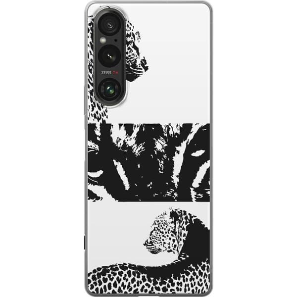 Sony Xperia 1 V Gjennomsiktig deksel Leopard Faces