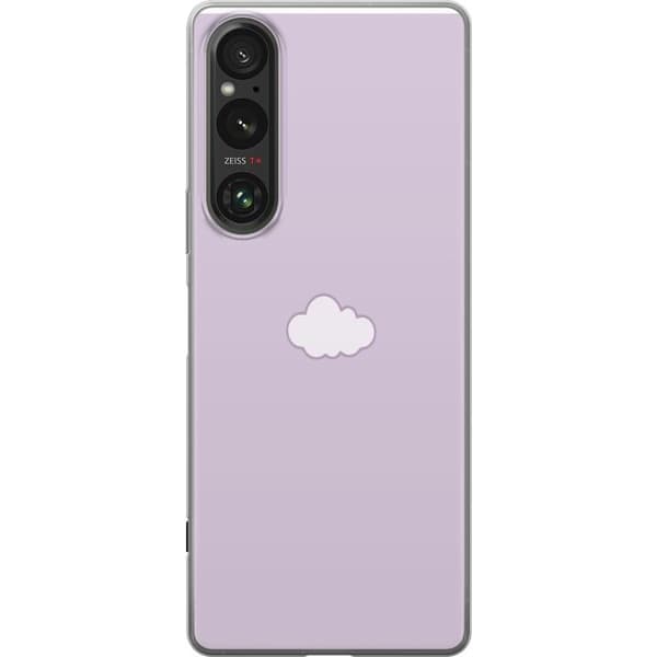 Sony Xperia 1 V Gjennomsiktig deksel Lilla Sky - minimalistisk sky på en lilla bakgrunn