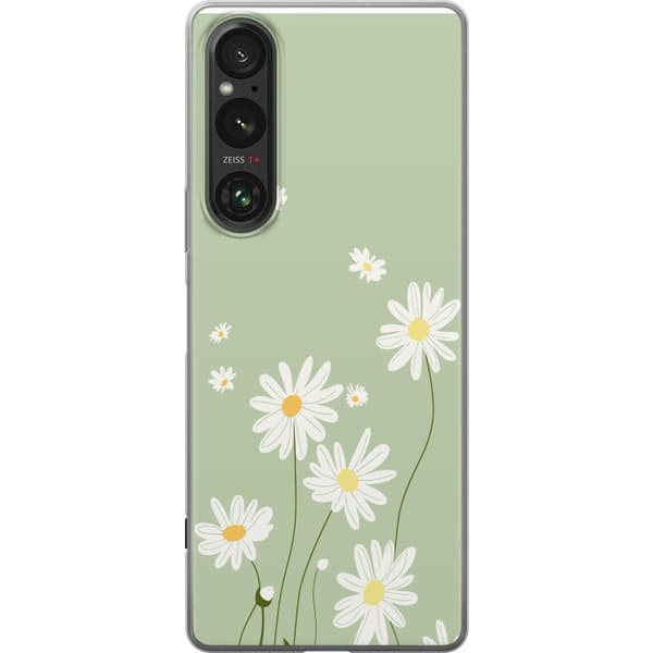 Sony Xperia 1 V Läpinäkyvä kuori Papukaijanpaparit - kukallinen kuviointi ruotsalaiseen kesätyyliin